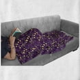 thumbnail image 5 of Abstract Soft Flannel Fleece Throw Blanket, Contemporary Pattern of Circles and Polka Dots, Cozy Plush for Indoor and Outdoor Use, 50" x 60", Purple Brown, by Ambesonne, 5 of 5