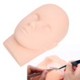 thumbnail image 4 of Eyelash Extension Mannequin Head, Eyelash Extension Training Head Soft Reusable Light Weight Silicone Simple Operation  For Eyelash Beauty For Beautician, 4 of 8