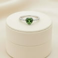 thumbnail image 4 of Mooneye 8 mm Heart Shape Peridot 925 Sterling Silver Solitaire Women Valentines Day Gifts Ring, 4 of 6