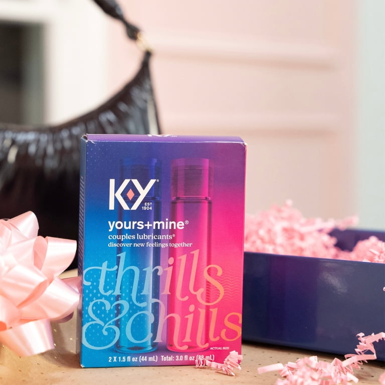 K-Y Yours + Mine Couples Personal Lubricant for Sexual Wellness, Water &  Glycerin Based, 2 x 1.5 fl oz