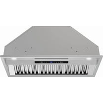 Streamline 34 in. Frascati Ducted Insert 350 CFM Range Hood in Brushed Stainless Steel with Baffle Filters, Touchpad Control, LED Lights