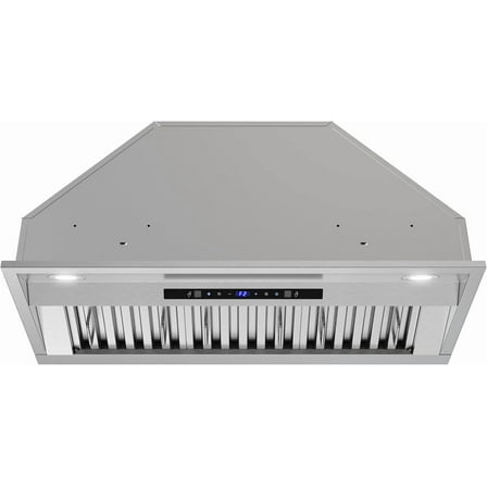 Streamline 34 in. Frascati Ducted Insert 350 CFM Range Hood in Brushed Stainless Steel with Baffle Filters, Touchpad Control, LED Lights