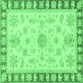 thumbnail image 1 of Ahgly Company Indoor Square Oriental Emerald Green Traditional Area Rugs, 4' Square, 1 of 4
