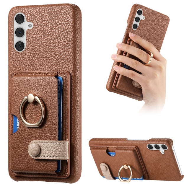Compatible con Samsung Galaxy A16, Funda GANGXUN con soporte magnético y tarjetero