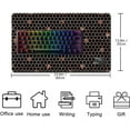 thumbnail image 2 of Large Gaming Mouse Pad with Nonslip Rubber Base Extended Mousepad XL Size Foldable Mat for Desktop Computer Laptop Keyboard Mat Desk Pad 23.6"x13.8"Inches,Rose Gold Bees and Honeycomb, 2 of 7