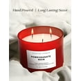 thumbnail image 3 of Pomegranate Noir Aromatherapy Candle 3 Wick Large Soy Scented Candles for Men and Women 15.8 Oz, 3 of 8