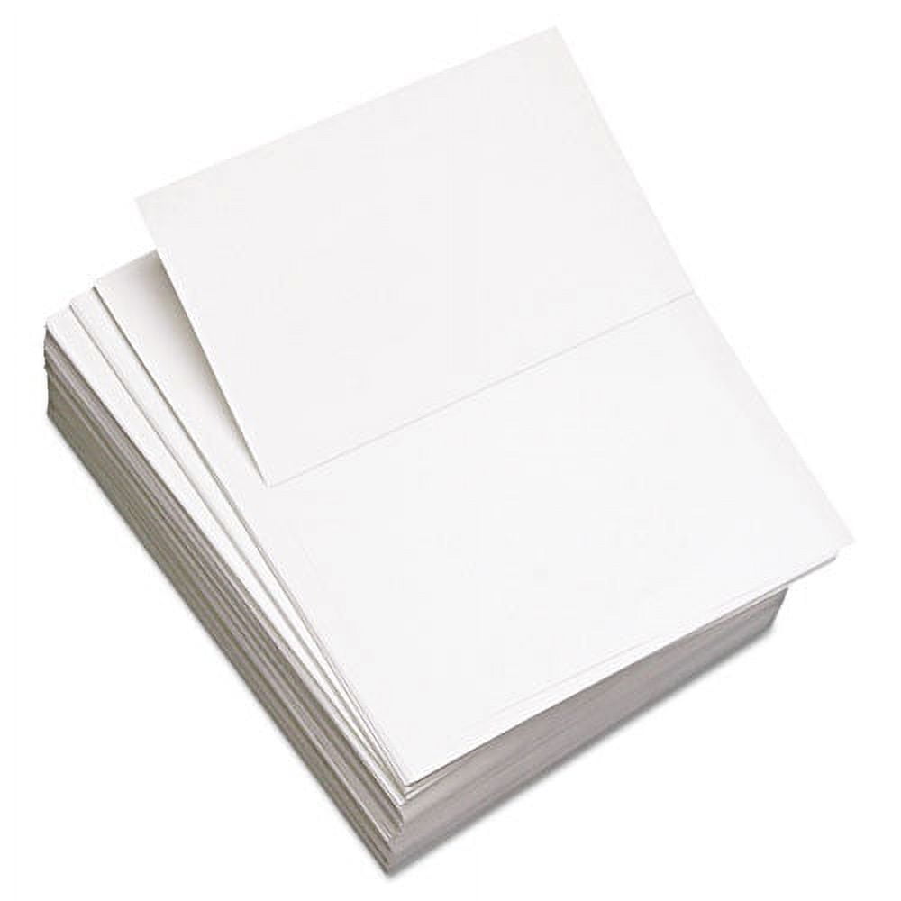 Lettermark Custom Cut-Sheet Copy Paper Micro-Perforated 5.5" from Top, 20lb Bond Weight, 8.5 x 11, White, 500/Ream