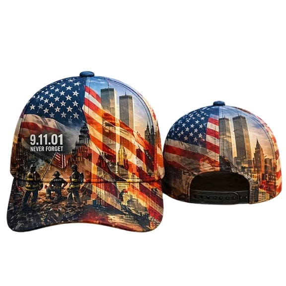 9/11 Hat Never Forget Hats Patriotic Never Forget Memorial Baseball Cap Retro 9/11 25th Anniversary Hat for Women Men