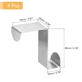 thumbnail image 2 of Over the Door Hooks, 4pack Stainless Steel Door Hangers Hooks, Double Hooks for Hanging Clothes (Silver), 2 of 5
