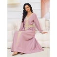 thumbnail image 1 of Longue robe Dorée de Style Moyen-Oriental Musulman Jupe Élégante (Violet, G), 1 of 5