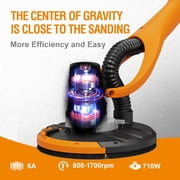 MAXXT Drywall Sander, Lightweight Popcorn Ceiling Removal Tool, 5 Variable Speed Foldable Telescopic Electric Sander, 800-1700RPM with 6pcs Sandpapers & Bag