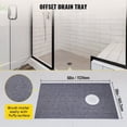 thumbnail image 3 of Complete Shower Curb Kit with 4" ABS Offset Flange & Stainless Steel Drain, Watertight 38x60 Inch Shower Pan Solution, 3 of 7
