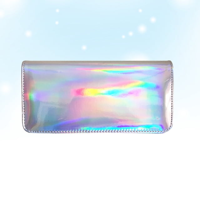 LIFKOME 1Set Glitter Clutch Rectangular Wallet for Women Large Capacity Coin Holder for Birthdays
