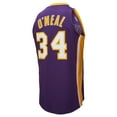 thumbnail image 3 of Men's-Mitchell & Ness Shaquille O'Neal Purple Los Angeles Lakers 2000 NBA All-Star Game Authentic Jersey, 3 of 7