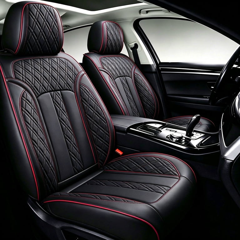 Fit for Volkswagen Rabbit 2007, Leather Full Set of 5 Seats Retain ...