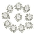 thumbnail image 2 of Rongfmy 10pc Oval Crystal Rhinestone Button Flatback Wedding Embellishment Sewing Crafts Clear, 2 of 6