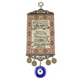 thumbnail image 1 of Amuleto de bendición del mal de ojo azul del Corán islámico, alfombra de pared colgante, protector decorativo para el hogar, 1 of 6