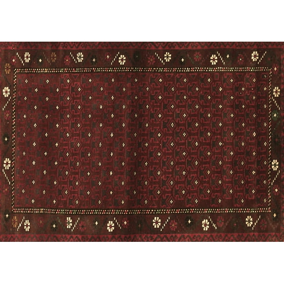 Ahgly Company Indoor Rectangle Southwestern Brown Country Area Rugs, 2' x 4'
