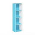 thumbnail image 2 of Furinno Pasir 4-Tier Open Shelf Bookcase, Light Blue/White, 2 of 6