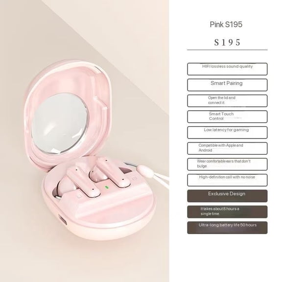 Wireless Bluetooth Earbuds Semi-transparent Space Capsule Headphones High Sound Quality Compact With a Lanyard Portable High-battery Headphones for Gifts
