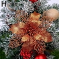 thumbnail image 3 of Flores de Navidad en polvo, flores huecas, decoración navideña, adornos colgantes para árbol de Navidad, guirnalda, colgante, decoración de Año Nuevo para el hogar, 3 of 5