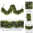 thumbnail image 3 of Skimsklo 71-Inch Artificial Norfolk Pine Christmas Garland with Separate Colored LED Light Strip Unassembled Plastic Holiday Mantel Wall Decoration, 3 of 8