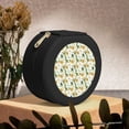 thumbnail image 6 of Yiaed Watercolor Bright Sunflowers Print Travel Jewelry Case Bridesmaid Gift Boxes Jewelry Travel Organizer Small Round Jewelry Box Mini Storage-Black, 6 of 7