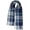 Blue Plaid, variant on Winter Classic Scottish-Tartan-Buffalo-Plaid-Scarf Christmas Soft-Warm-Shawl-Wrap with Fringes for Women Men