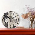 thumbnail image 2 of Yayeee 10" Wall Clock Battery Operated Quartz Round Silent Non-Ticking Home Decor, Beige Cute Cats, 2 of 6