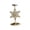 J, variant on Glass Taper Candle Holders with Bow, Set of 1 Clear Christmas Candle Sticks for Table Centerpiece, Elegant Holiday Decor(A)