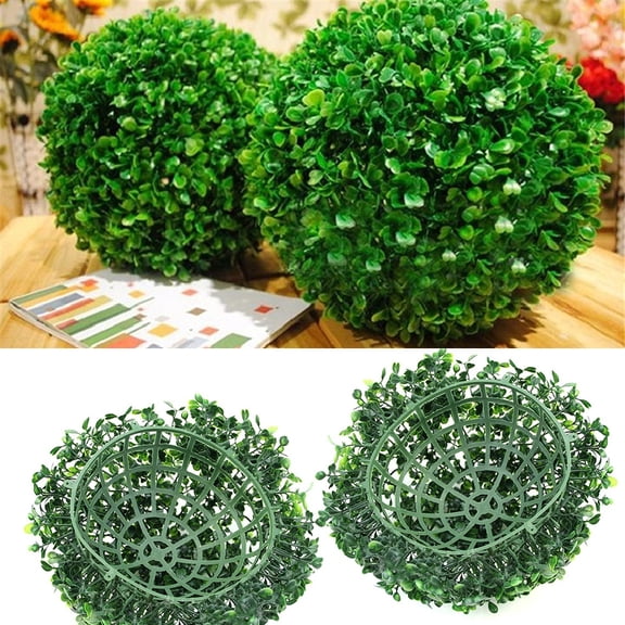 Artificial Topiary Ball, Outdoor Garden Yard Décor, Durable Plastic, Multiple Sizes