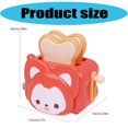 thumbnail image 5 of Lerpwige Cute Bread Toaster Keychain Mute Operation Compact Design Hanging Ornament, 5 of 10