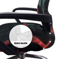 thumbnail image 5 of POLERO Stretch One Piece High Back Office Chair Slipcover, Black Cat Red Rose Elastic Brushed Fabric Chair Covers for Workspace Gaming, 5 of 7