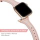 thumbnail image 2 of Correa compatible con Apple Watch de 38 mm, 40 mm, 42 mm y 44 mm para mujer, correa delgada de cuero genuino de repuesto para iWatch SE Series 6 5 4 3 2 1, 2 of 7