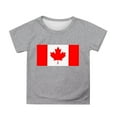thumbnail image 1 of Chemises pour Filles Drapeau du Canada Imprimé Feuille d'Érable Enfants Garçons et Filles Été Manches Courtes Tee Décontracté Col Rond T-Shirt Basique Chemises Garçon Gris 6 Ans-7 Ans, 1 of 4