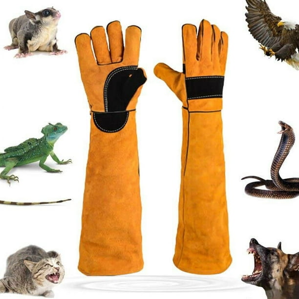 Guantes de manipulación de animales, guantes a prueba de mordeduras de gatos, guante multiusos a prueba de mordeduras de mascotas para gato, perro, pájaro, halcón, serpiente