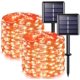 thumbnail image 3 of JMEXSUSS Paquete de 2 luces solares de Halloween de color naranja, 33 pies, 100 luces LED solares para exteriores, luces solares impermeables para árbol, patio, jardín, decoraciones de Acción de Graci, 3 of 4