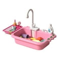 thumbnail image 2 of Kids' Pretend Play Kitchen Set With Storage & Dishwashing/Vegetable Washing Accessories Multiple Colors, 2 of 9