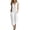 White, variant on Capri Jumpsuits for Women Sleeveless V Neck Wide Leg Rompers Button Down Casual Summer Baggy Overalls with Pockets, S