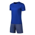 thumbnail image 4 of Riecok Mens 2 Piece Short Set Breathable Short Sleeve T Shirt Shorts Summer Workout Tracksuits Running Outfit Set, 4 of 6