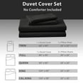 thumbnail image 2 of PURE ERA Duvet Cover Set Jersey Knit Cotton 100% Cotton Ultra Soft 3Piece Bedding Set(California King,Solid Black), 2 of 6