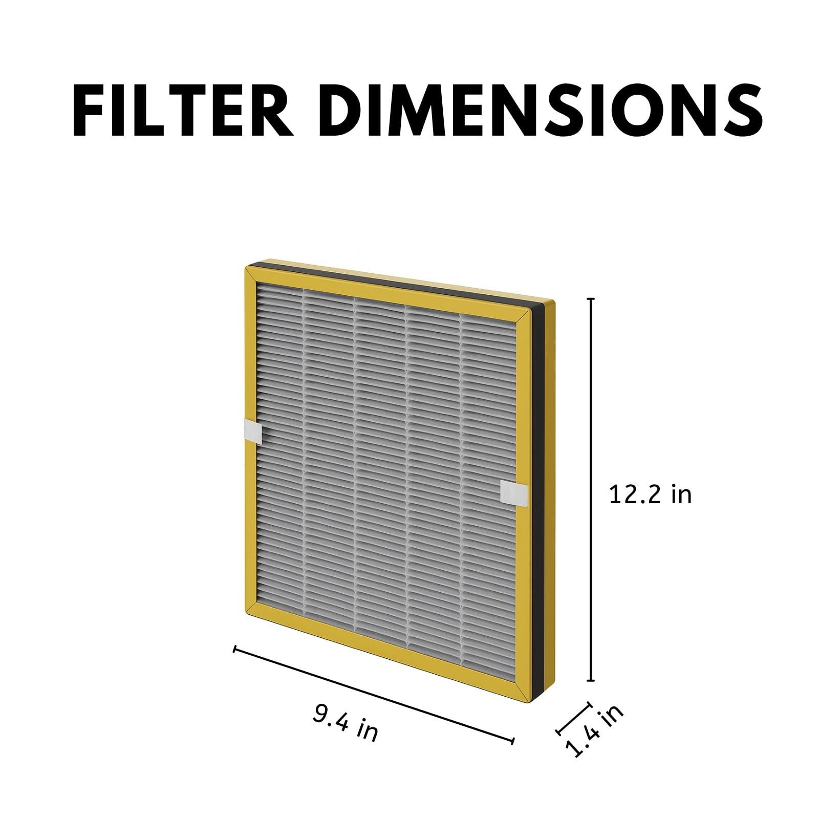 Nispira True HEPA Replacement Filter for Air Purifier, Compatible with TaoTronics TT-AP002, 1 Pack
