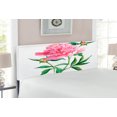 thumbnail image 2 of Watercolor Flower Headboard, Vintage Peony Painting Botanical Spring Garden Flower Nature Theme, Upholstered Decorative Metal Bed Headboard with Memory Foam, Full Size, Pink White Green, by Ambesonne, 2 of 4