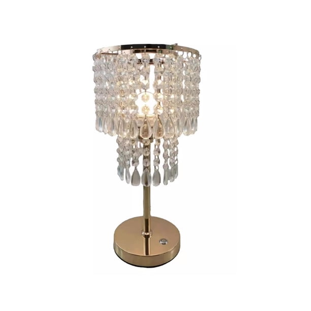 Celebración De Boda Dormitorio Luz De Noche Lujo INS Chica Lámpara De Mesa Decorativa Lámpara De Mesa De Cristal For El Hogar Lámpara De Mesa Con Atenuación Táctil