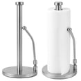 thumbnail image 1 of Stainless Steel Tabletop Paper Towel Vertical Holder Stand Rack Household Bar Countertop Tissue Rolls, 1 of 4