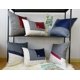 thumbnail image 3 of Paquete de 2 fundas de cojín decorativas de piel sintética de lujo, modernas fundas de cojín con diseño patchwork para sofá cama (rojo C, 35,5 x 50,8 cm), 3 of 4