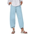 thumbnail image 1 of Pantalones casuales sueltos y sencillos de color sólido de talla grande para mujer Estilo de ajuste holgado, 1 of 6