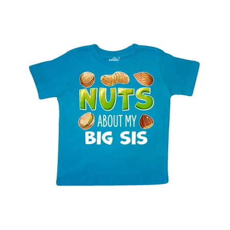 

Inktastic Nuts About My Big Sis Peanut Almond Pistachio Gift Toddler Boy or Toddler Girl T-Shirt