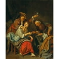 thumbnail image 2 of Jacob Toorenvliet 12x14 Gold Ornate Wood Frame and Double Matted Museum Art Print Titled - A Brothel Scene, 2 of 4