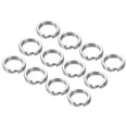 thumbnail image 1 of Unique Bargains , 0.46 x 0.33' Fishing Split Rings Fishing Swivel Stainless Steel Rings with Double Flattened Connectors,100 PACK, 1 of 6